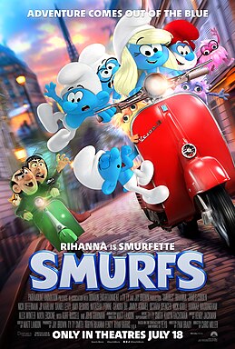 Smurfs movie poster
