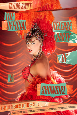 Taylor Swift: The Official Release Party of a Showgirl movie poster